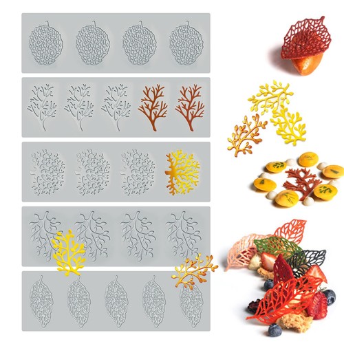 5pcs silicone leaf coral - 5pcs,